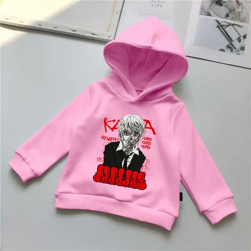 

Детская толстовка Hunter X Hunter с капюшоном, аниме толстовка для мальчиков, пуловер Killua Zoldyck Hisoka, новинка сезона весна-осень 2022 года, толстовка дл...