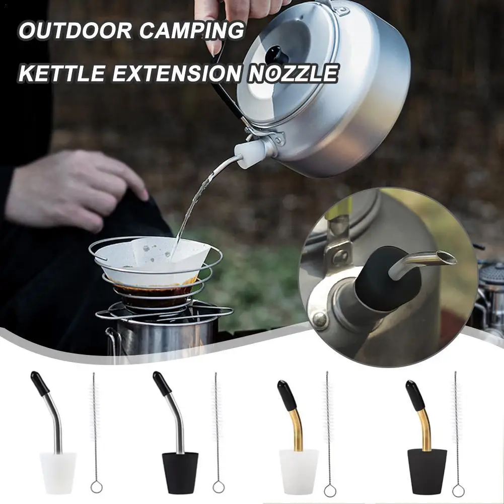 

Outdoor Kettle Mouth Coffee Pot Extension Tube Ultralight Stainless Steel Teapot Water Pipe Conversion Water Nozzle