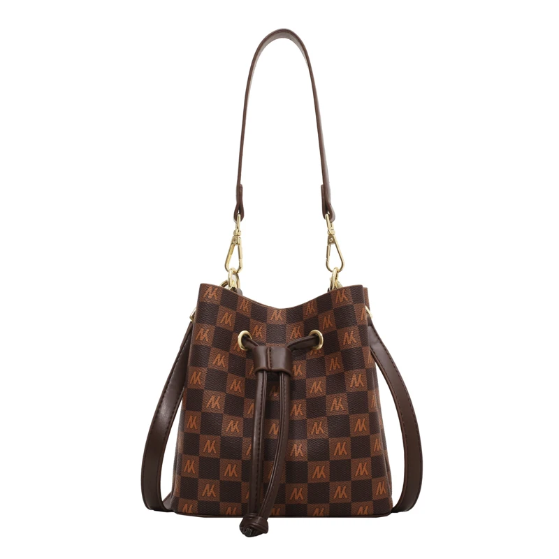 

ACELURE Letter Plaid Print Leather Large Capacity Women Tote Bag Ladies All-match Shopping Shopping Party Shoulder Hand Bags