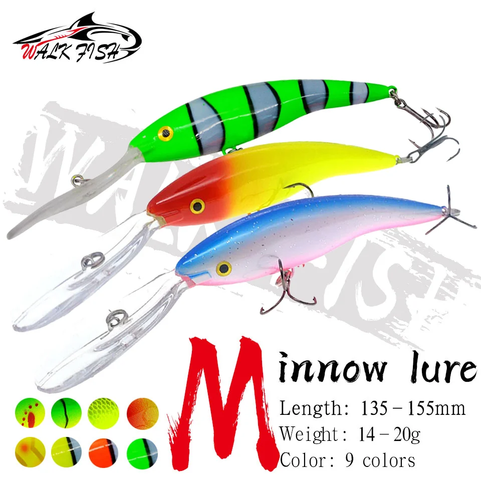 WALK FISH 1 шт. новая рыболовная приманка в виде гольяна с длинным языком 14 г/13 5 см