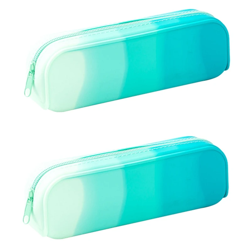 

2 PCS Colorful Waterproof Aesthetic Lightweight & Portable Pencil Case For College Students,Girls