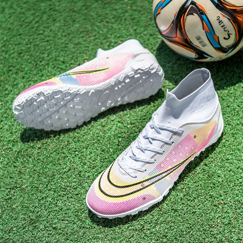 2022 New Outdoor Men Soccer Shoes AG Grass Training Sport Footwear Dropshipping Boys Kids Football Boots TF Hard Court Sneakers