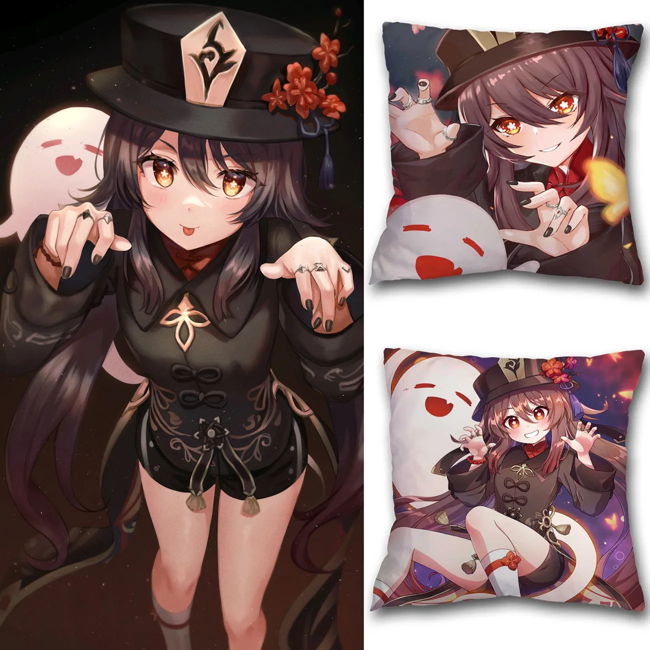 

Hu Tao Genshin Impact Pillow Cover Game Toy Klee,Soft Cartoon Pillowcase Sofa Cushion Hugging Pillow Case,Anime Home Decoration