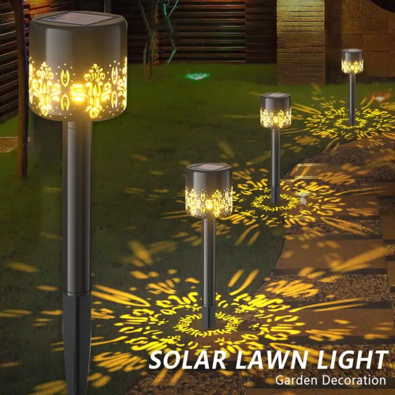 

Outdoor Solar Garden Lights LED Lawn Lamp Solar Panel Hollow Landscape Light For Courtyard Corridors Path Decoration
