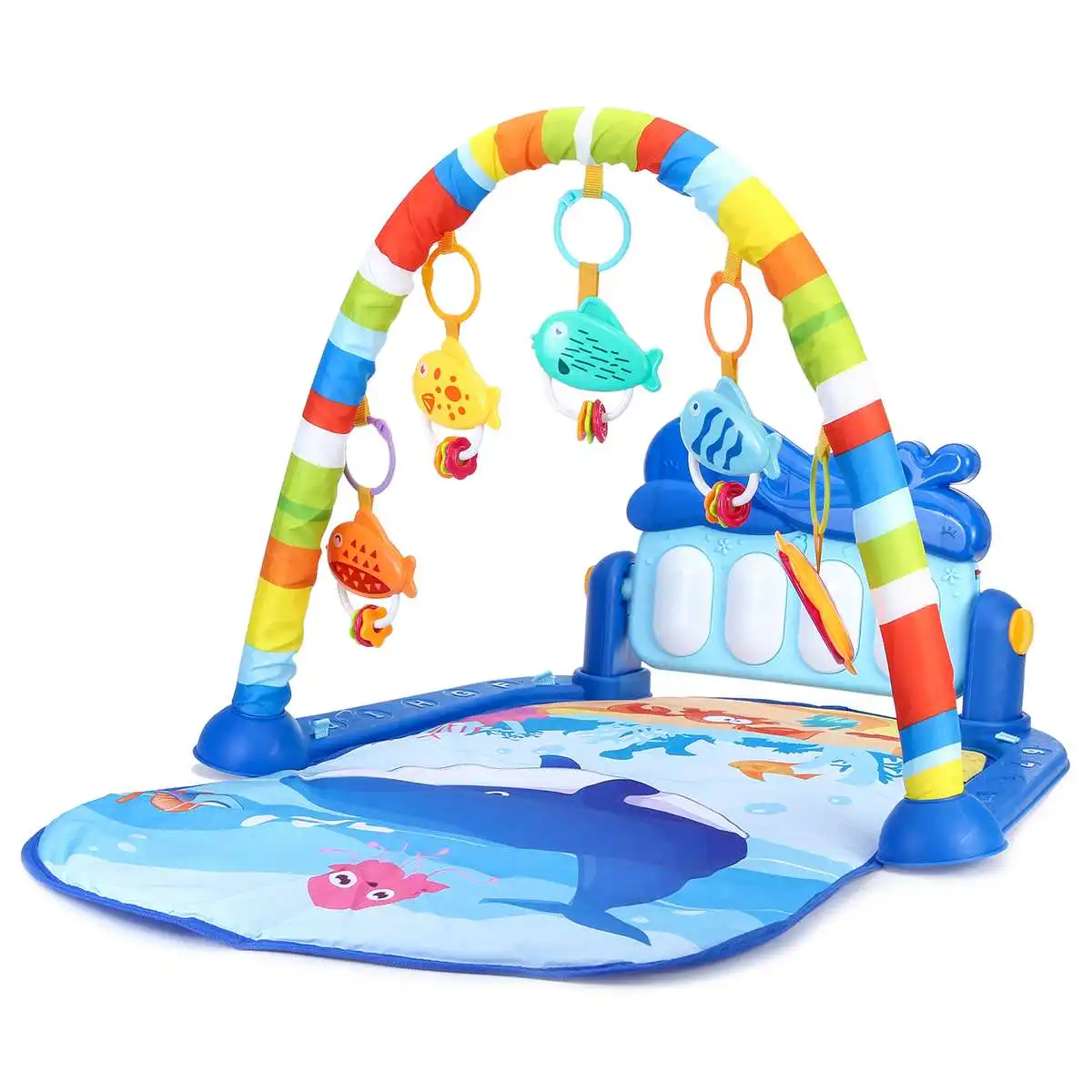 

3 в 1, детский игровой коврик «Морской мир»