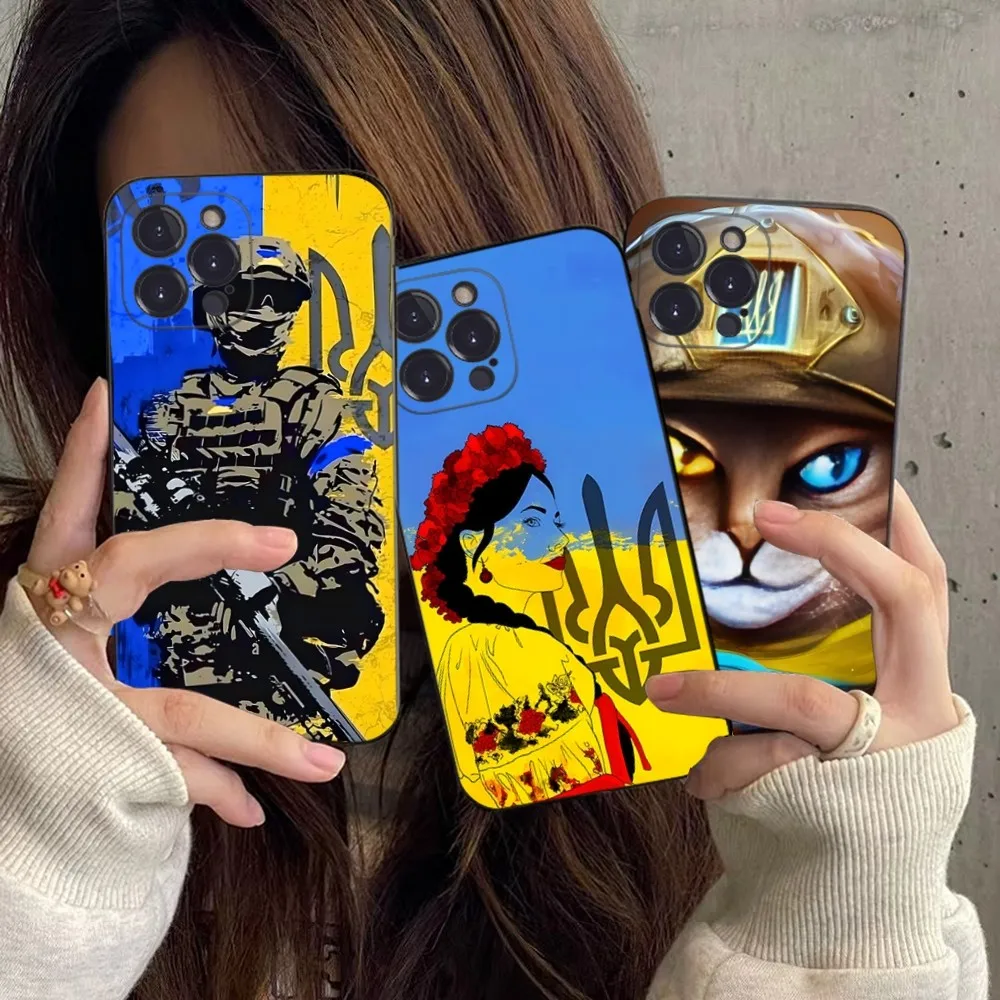 

Ukraine Flag Ukrainian girl Phone Case For iPhone 15 14 11 12 13 Mini Pro XS Max Cover 6 7 8 Plus X XR SE 2020 Funda Shell