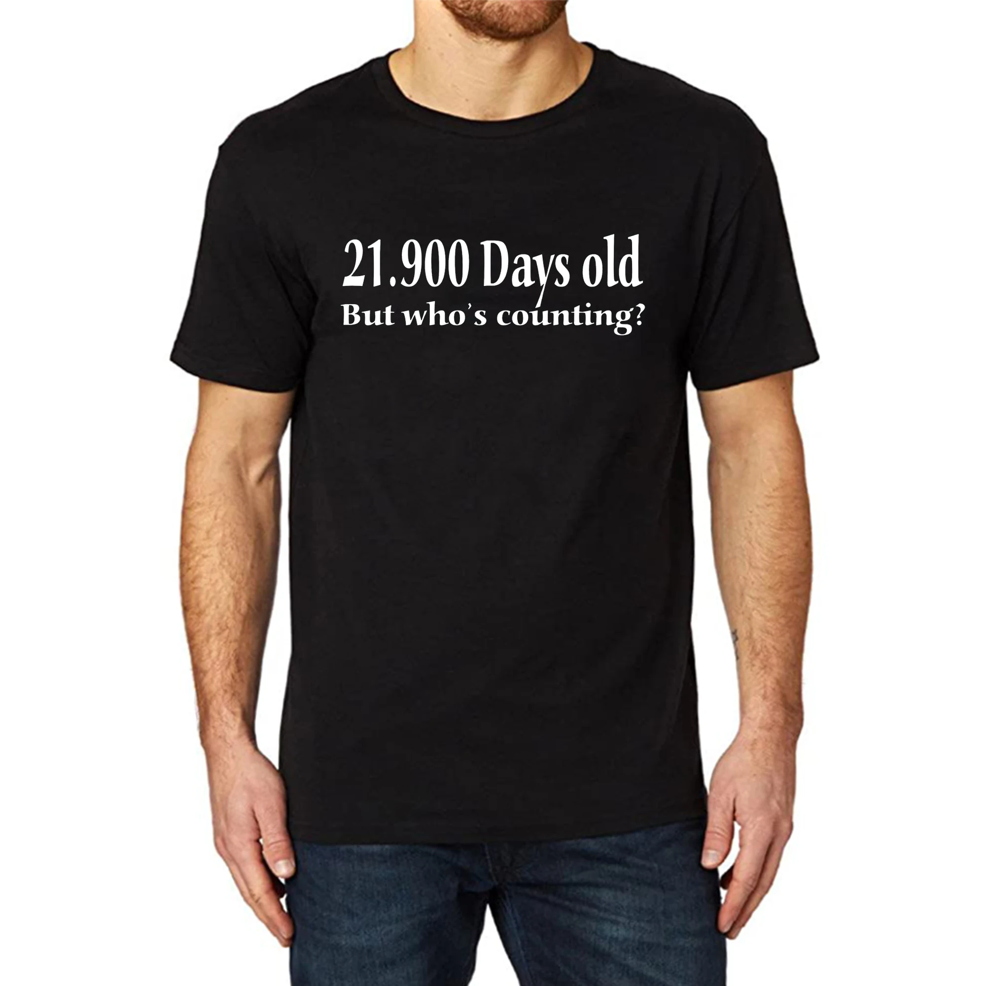 

Lyprerazy Men's 60th BIRTHDAY 21900 Days Old Funny Printed T-Shirt