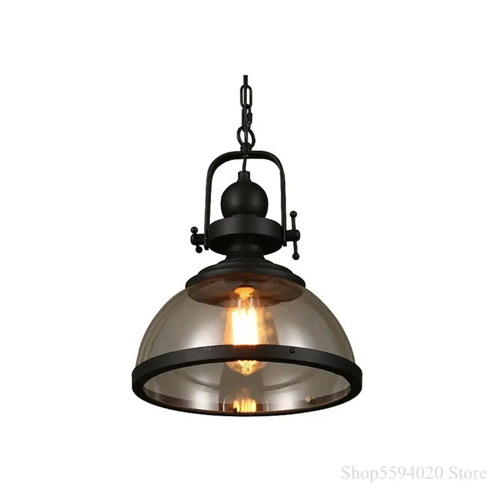 Industrial Glass Vintage Pendant Lamp LED Pendant Lights Lighting Bar Bedroom Dining Living Room Cafe Hanging Lamp Light Fixture