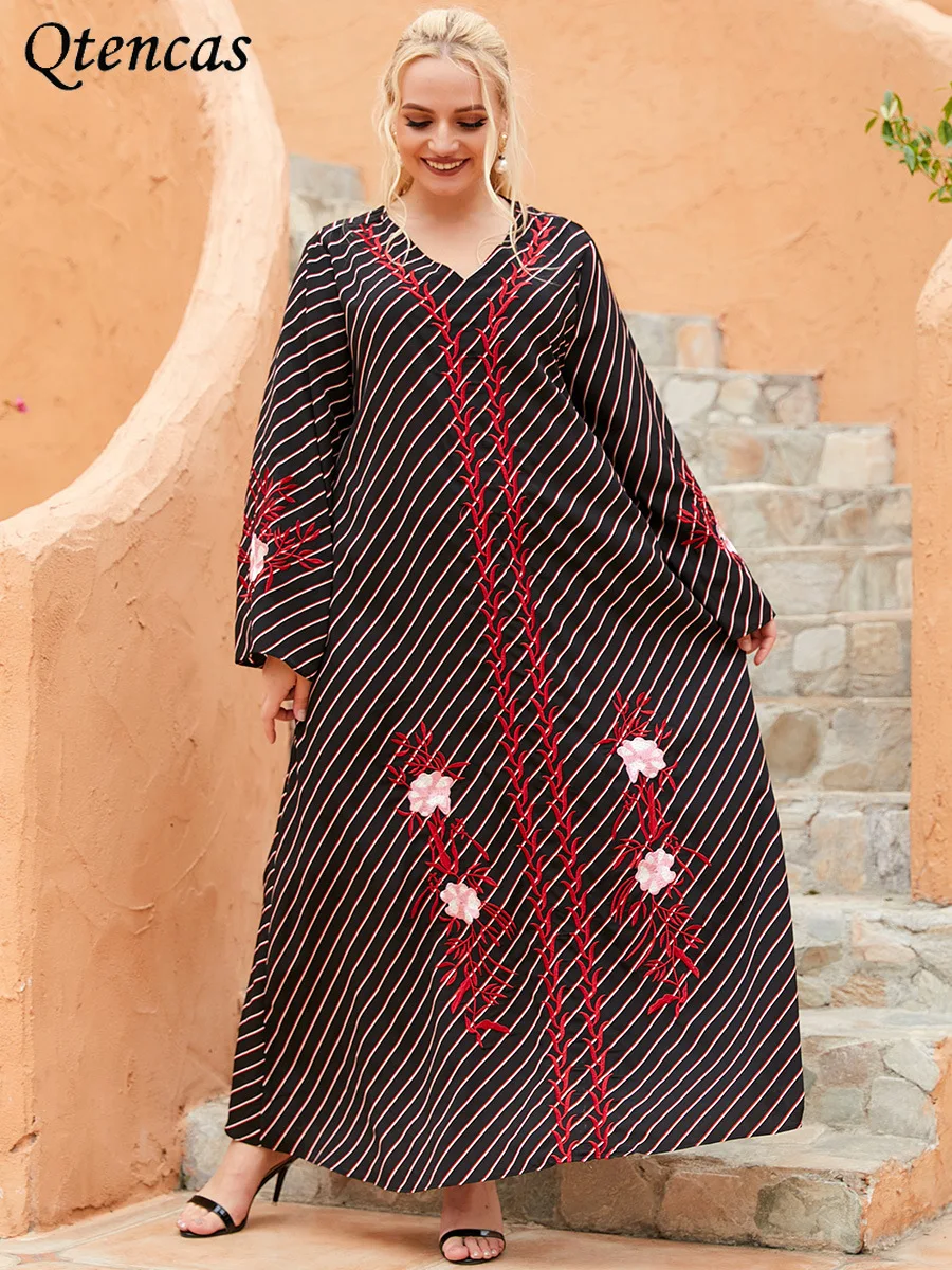 

Ramadan Eid Mubarak Plus Size Dresses for Women 2021 Abaya Dubai Turkey Arabic Muslim Dress Islam Vestidos Kaftan Robes Longue