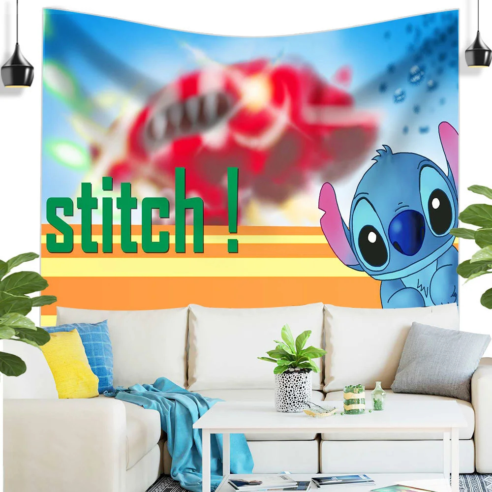 

Новое поступление DISNEY, Непослушный Стич, Гобелен с героями мультфильмов Hippie, Настенный декор, домашний декор, кавайный декор для комнаты, Tapiz...