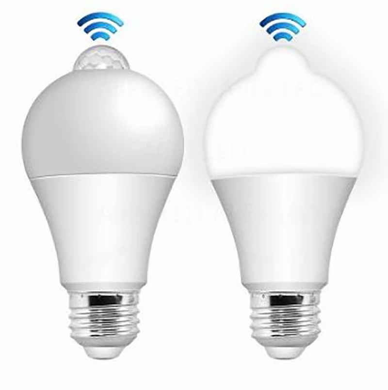 

12W 15W 18W 20W E27 LED Human Body Induction Bulb Motion Sensor Lamp Auto ON/OFF Night Light Home Decration Parking Lighting