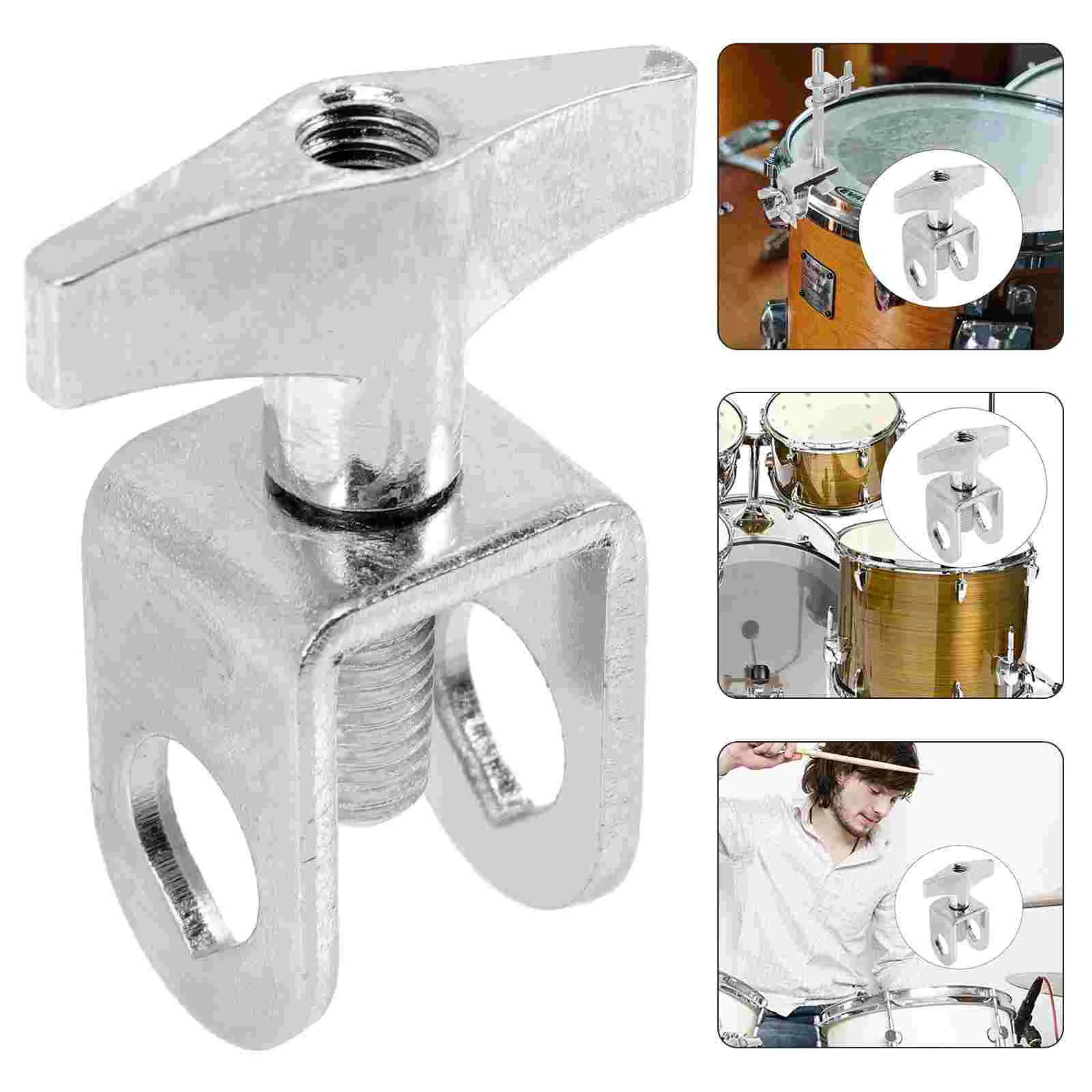 

Cowbell Clip Mount Clamp Drum Music Instrument Part Clipping Supply Accessories