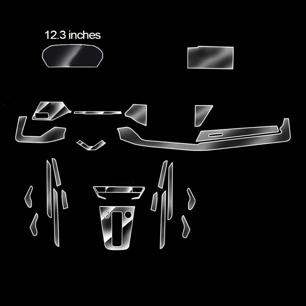 

Для Audi A3 8Y 2021, автомобильная пленка из ТПУ, наклейка с центральным управлением, GPS-навигация, приборная панель, экран, защитные аксессуары для салона автомобиля
