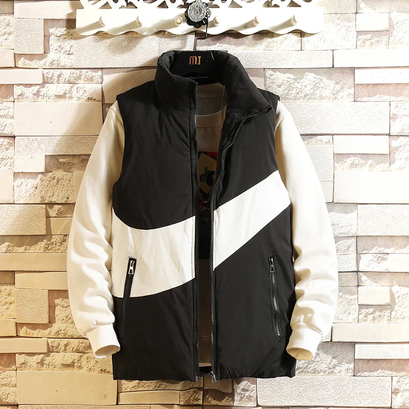 

New Men's Luxury Puffer Down Cotton Vests Casual Sleeveless Jacket Warm Lightweight Man Waistcoat Brand Tops for Male Outerwear