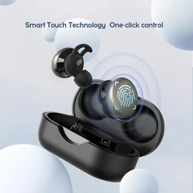 

New Black Technology TWS Bluetooth Headset Wireless In Ear Headset Waterproof Sports Running Electric Display Headset