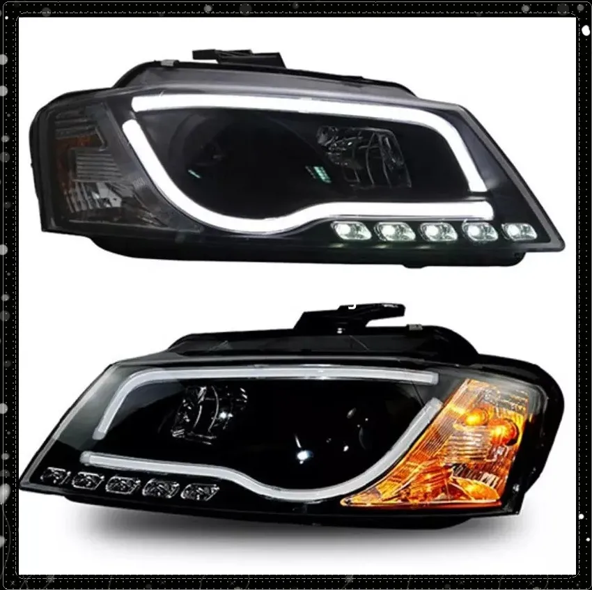 Sulinso LED 1 пара светодиодных фар DRL Halo Lightbar Audi A3 8P 8PA 08-12 Черный ESP S3 LHD