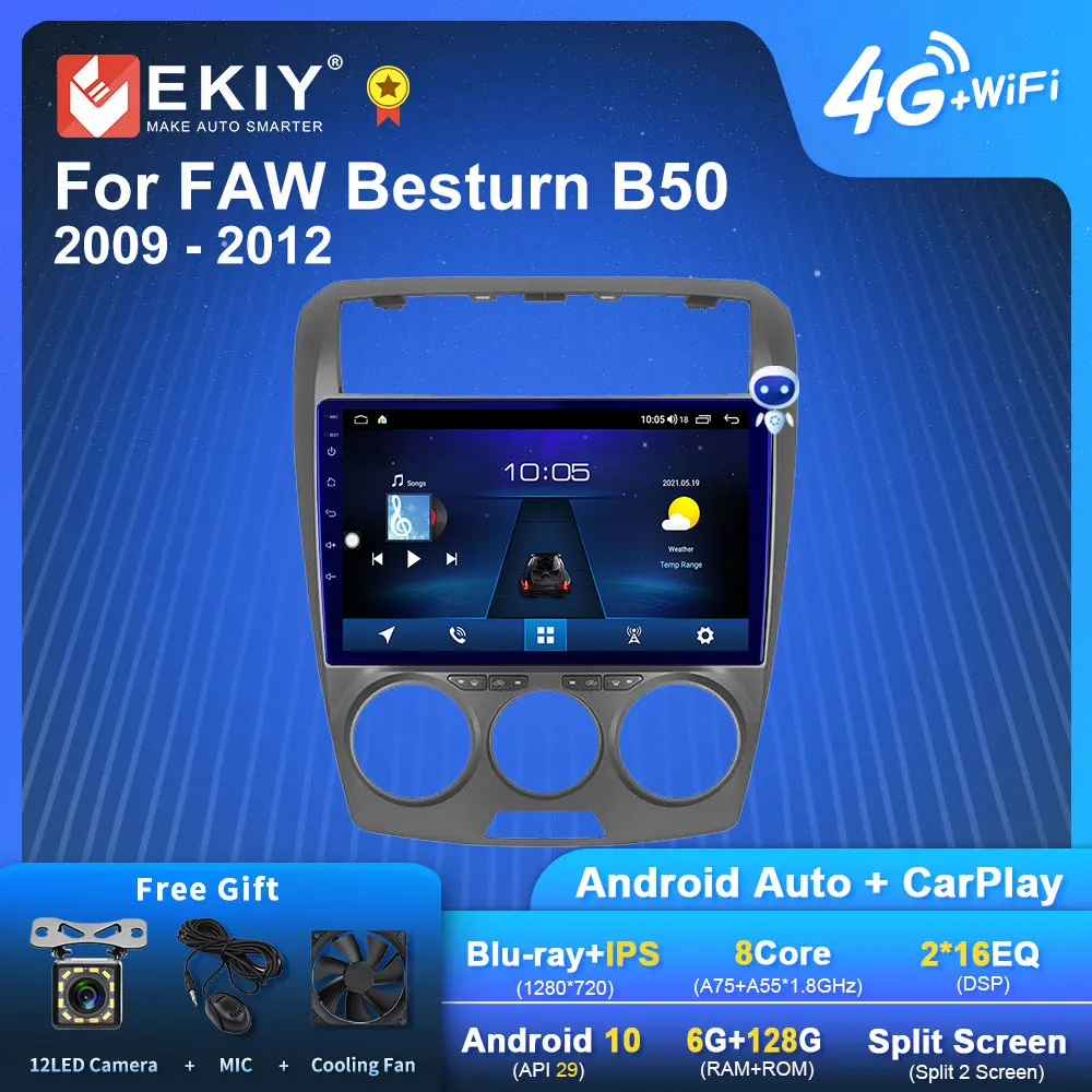 

Автомагнитола EKIY S7T Android 10 для FAW Besturn B50 2009-2012 Navi 1280*720 IPS Carplay мультимедийный проигрыватель магнитофон