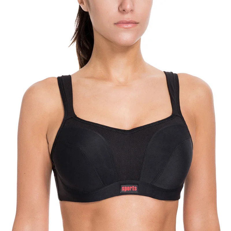 

Women's High Impact Underwire Active Bra Full Support Padded Mesh Sports Bra