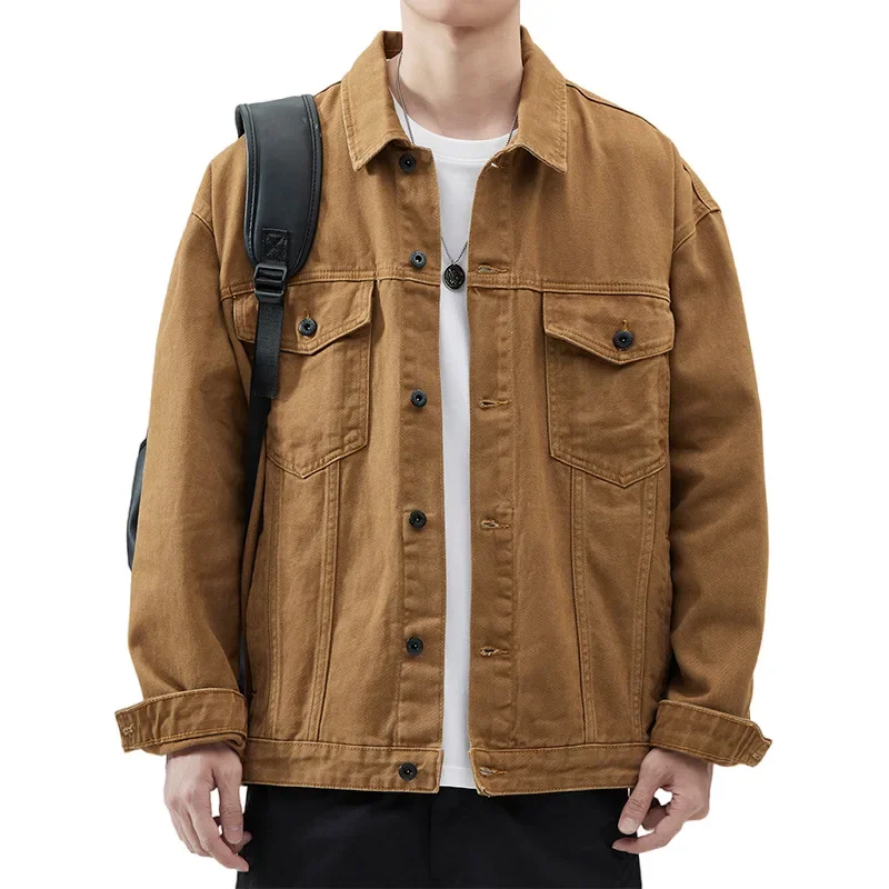 Autumn Collection American Style Trendy Brand Heavy Duty Workwear Versatile Vintage Classic Japanese Denim Casual Jacket For Men