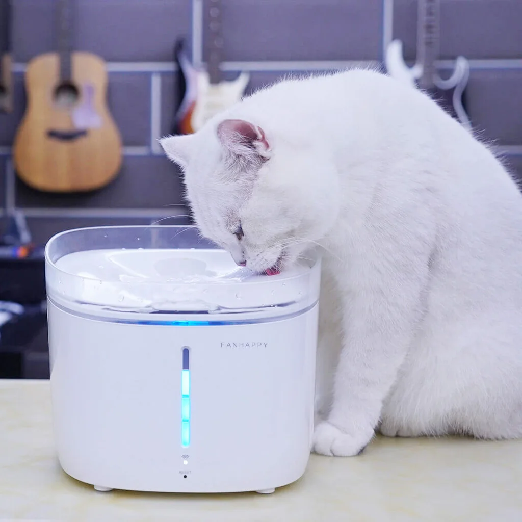 

2L Wifi Automatic Pet Water Feeder UVC Sterilization LED Display Real-Time TDS Monitor Smart Water Dispenser For Pets