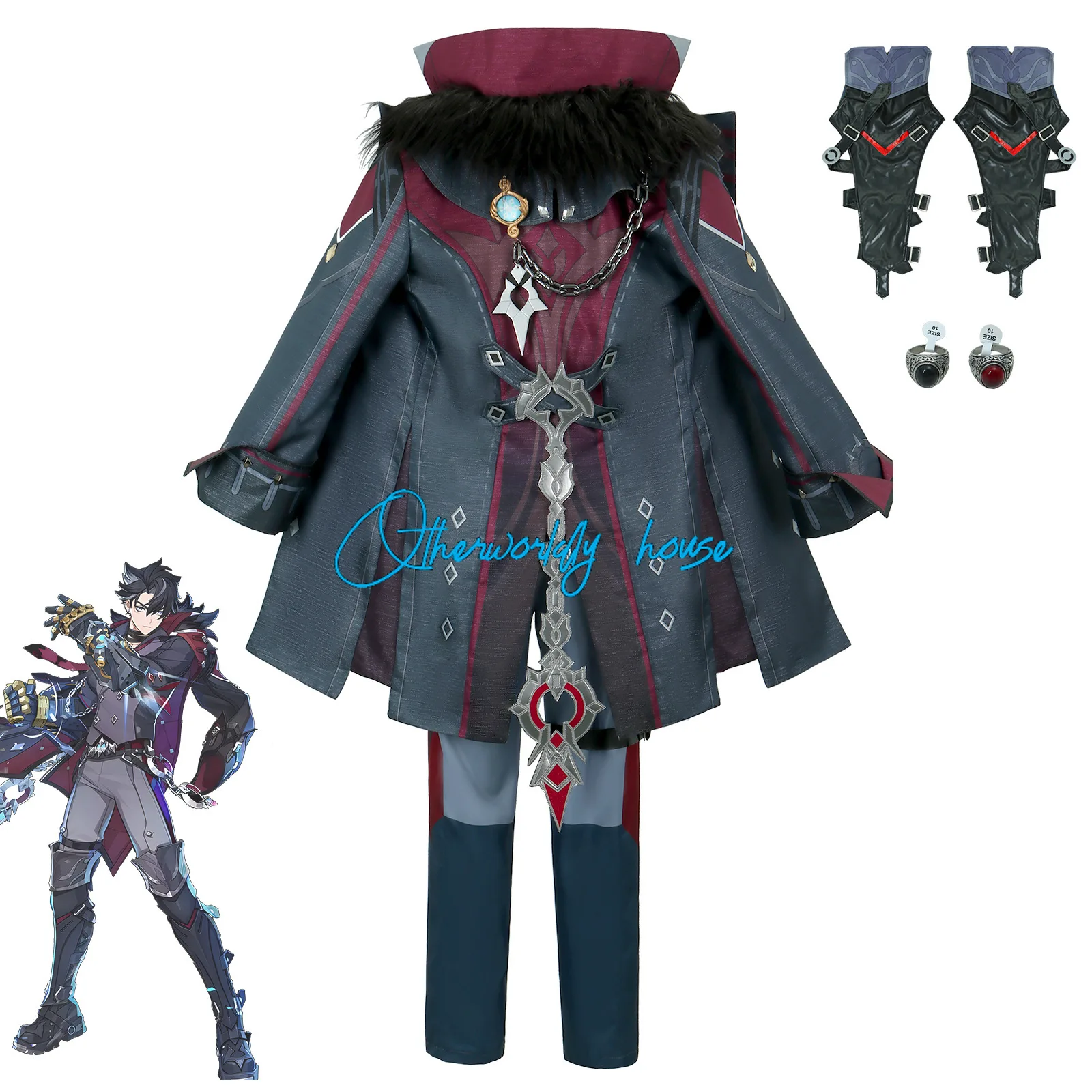 Костюм для косплея Game Genshin The Impact мужской костюм ролевых игр Wriothesley