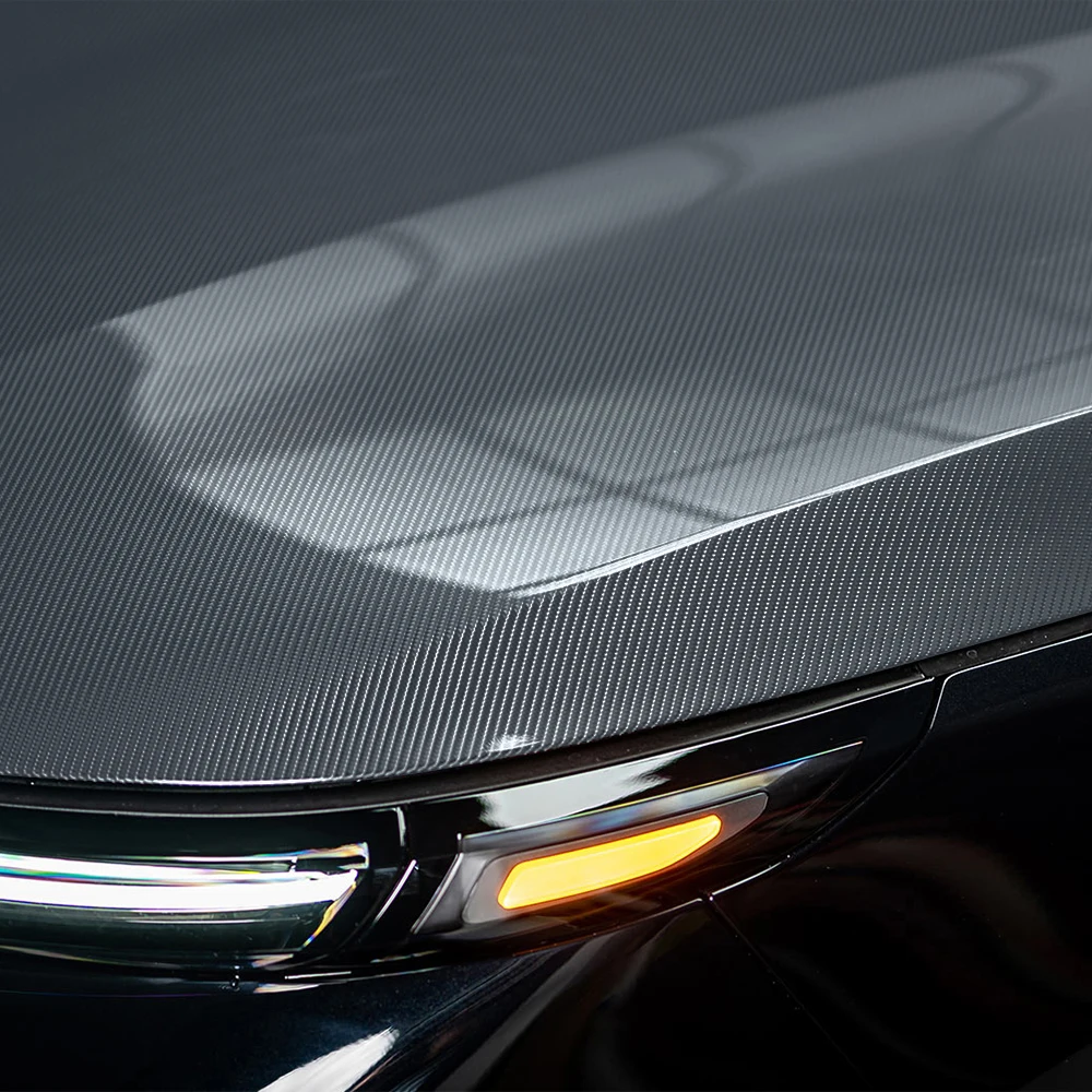 4D серая пленка из углеродного волокна для автомобиля автомобильная наклейка