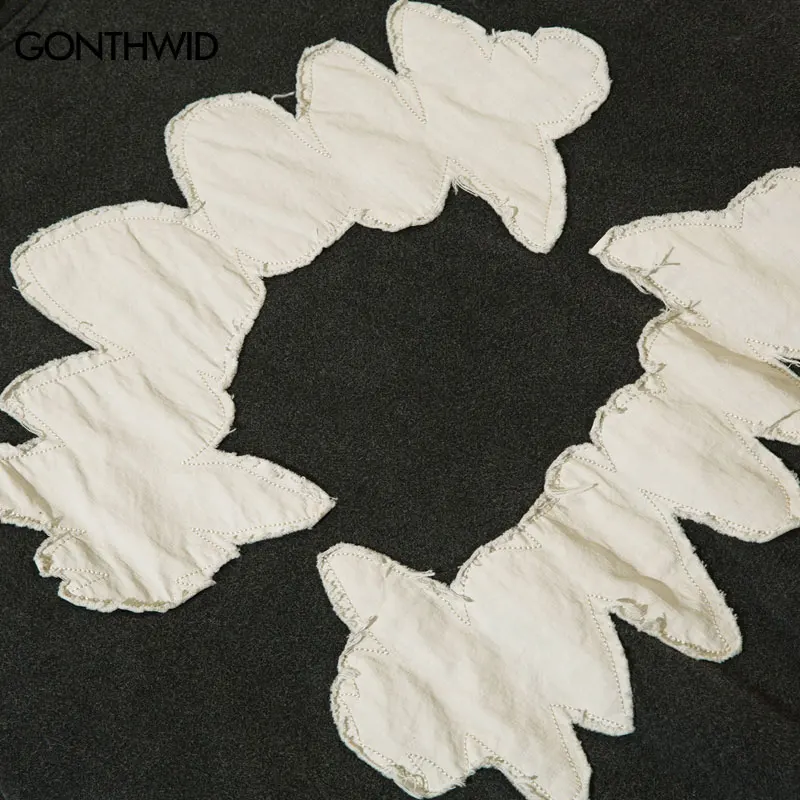 Винтажная мужская толстовка с капюшоном Y2K гранж хип-хоп рваной вышивкой зубов