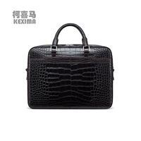 kexima handmade crocodile man bag male handbag crocodile briefcase business large capacity men computer bag single shoulder bag