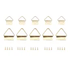 1020 комплектов Треугольники кольцо в виде буквы D, рамка для фотографий, крючки, станок и подвесная картина маслом зеркало золото 16 мм-25 мм wВинты вешалка настенный держатель из алюминиевого сплава