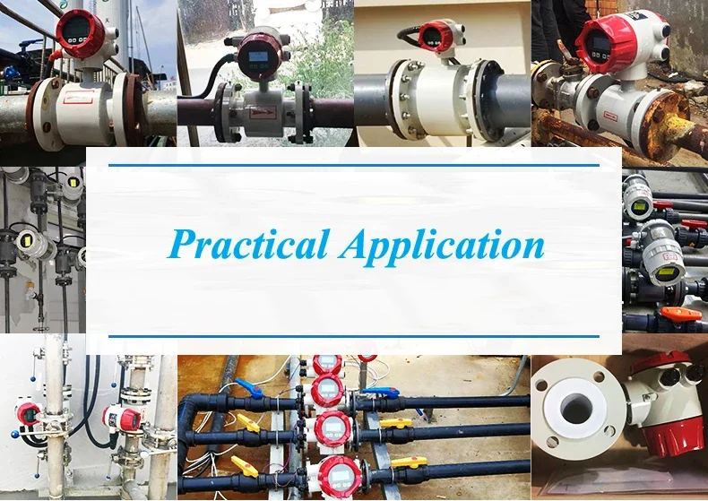 DN10-50 умный электромагнитный расходомер 220V сточных вод гальванический