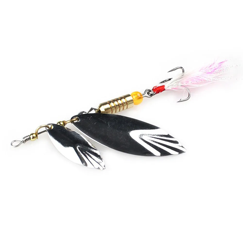 

Rotating Sequins Spoon Spinnerbaits Lure Bait Feather Fish Hook 7g/10g Tackle Artificial Baits Cicada Pesca Tackle