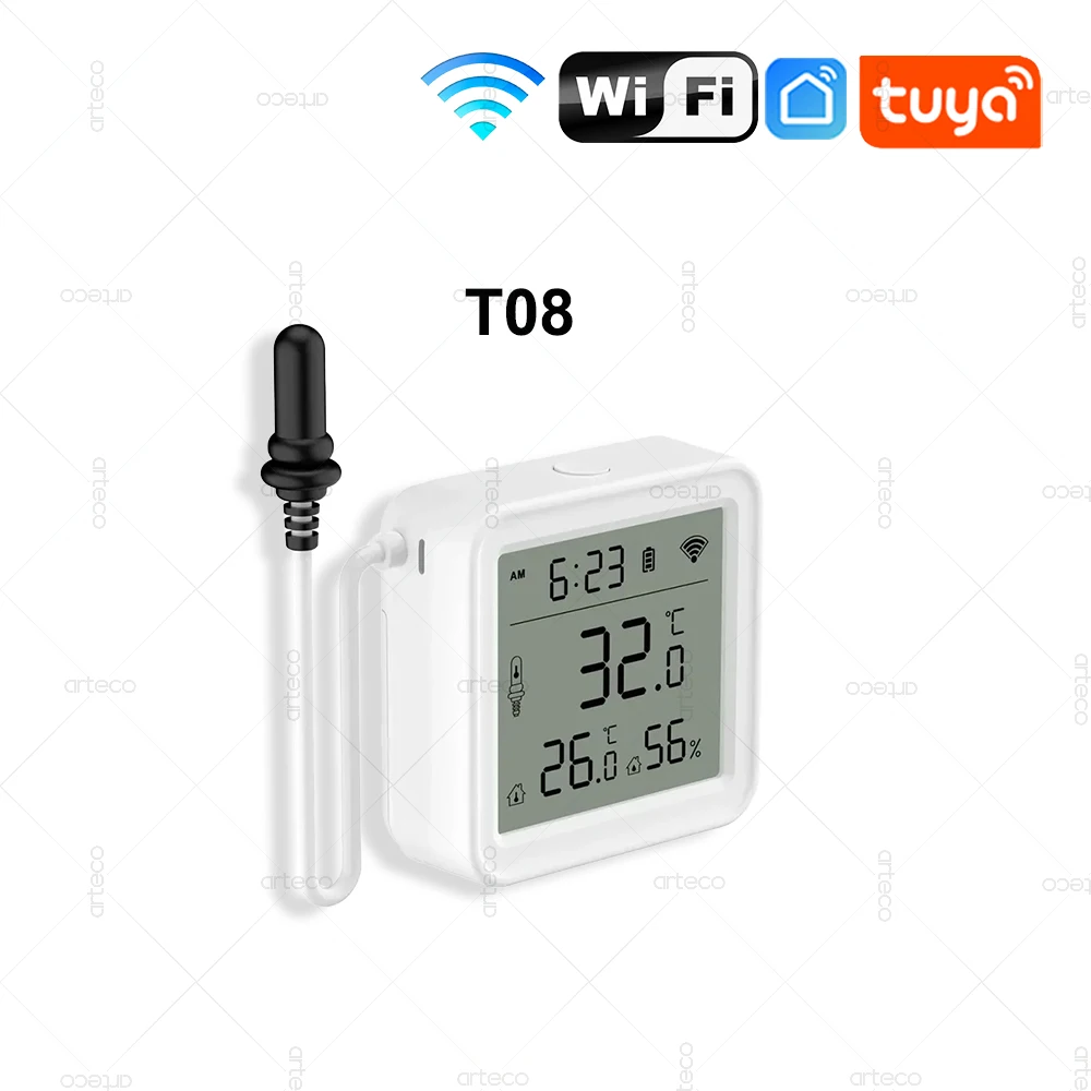 Tuya Беспроводной термогигрометр с внешним зондом