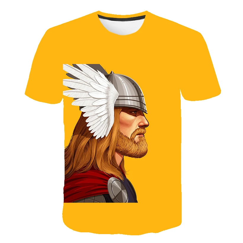 

Thor's Hammer Cartoon Anime Kids Summer 3D Printing Crew Neck T-Shirts Boys Girls Sportswear