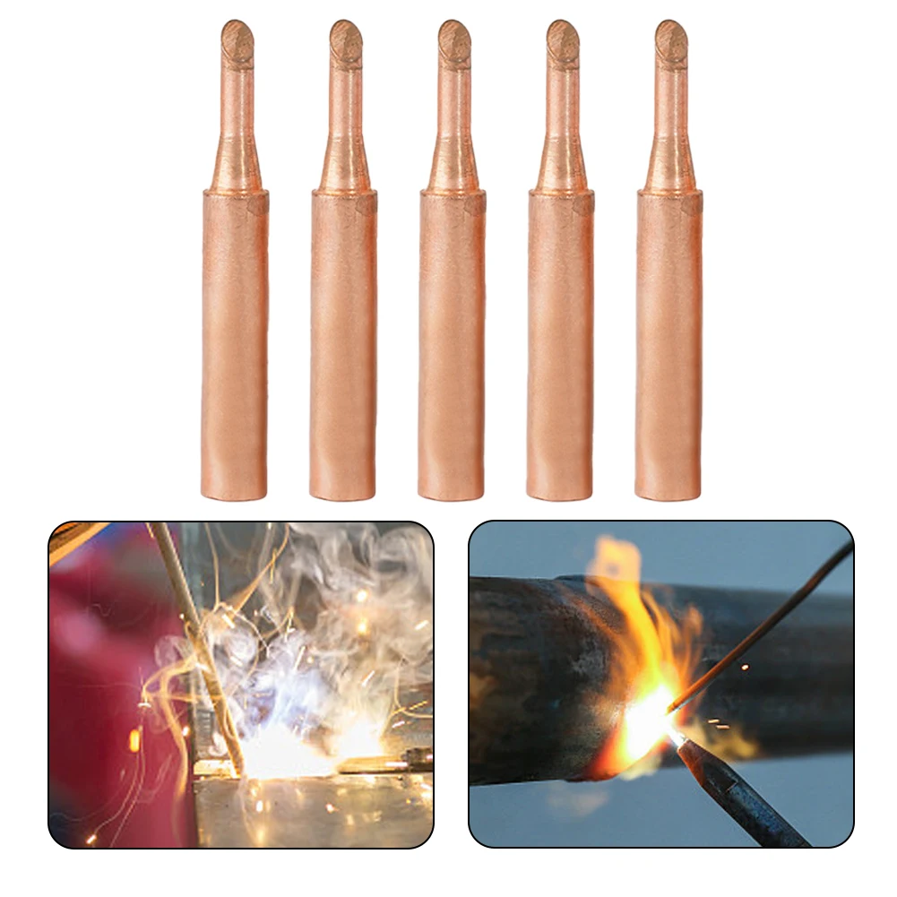 

5pcs 900M-T Pure Copper Soldering Iron Tip Lead-free Solder Tips Welding Head BGA Soldering Tools Branding Iron 933.907.951