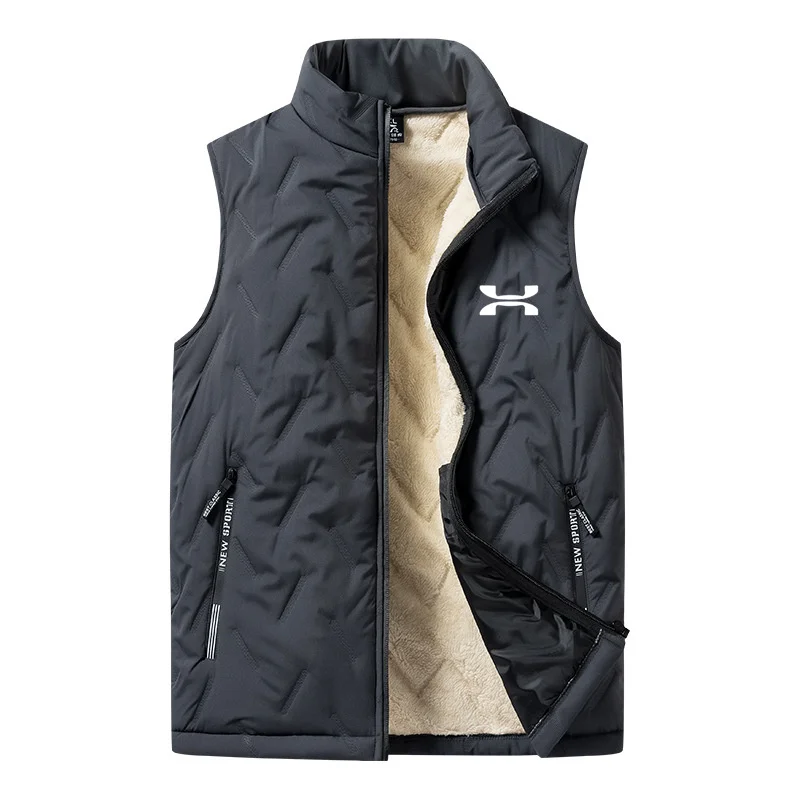 2024 новый пушистый мужской и женский пуховый жилет без рукавов осенне-зимний