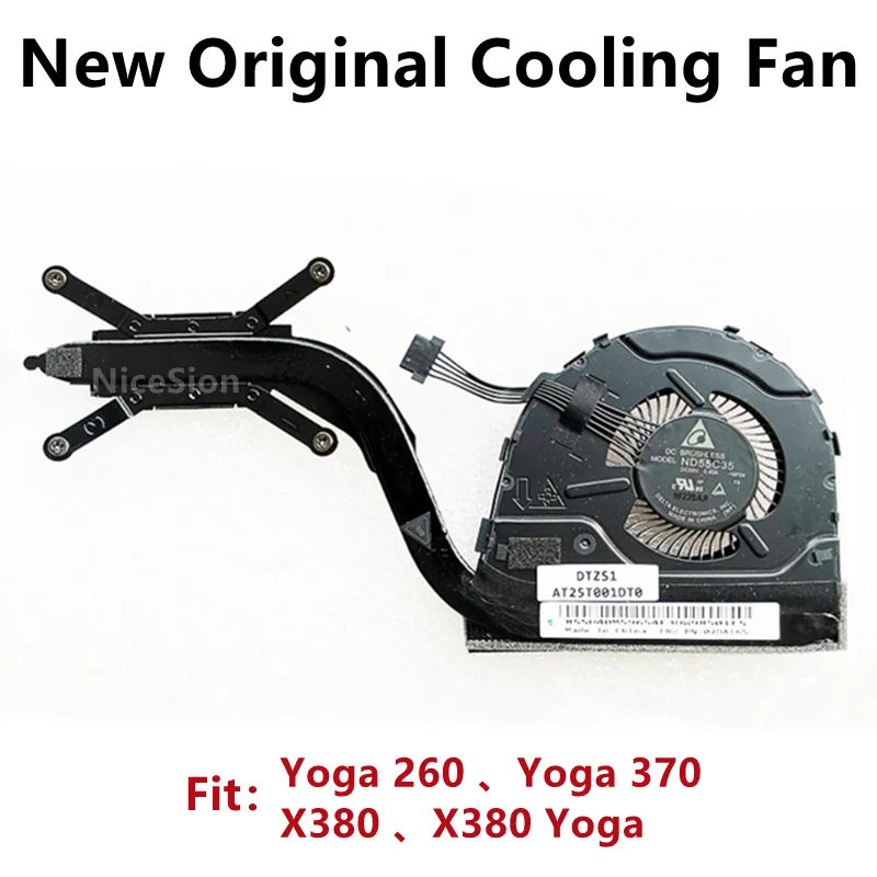 

New Original For Lenovo ThinkPad Yoga 260 Yoga 370 X380 Cooling Fan CPU Heatsink Radiator FRU：01HW757 01HW758 00HN995 02DA165