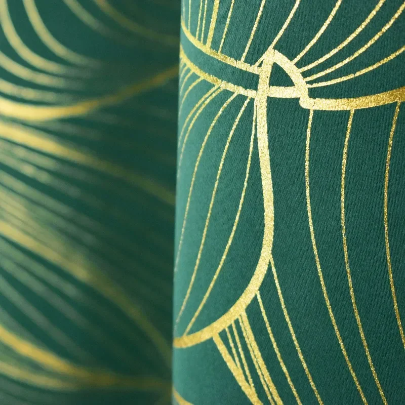 Современные шторы с горячим тиснением для гостиной столовой спальни золотая