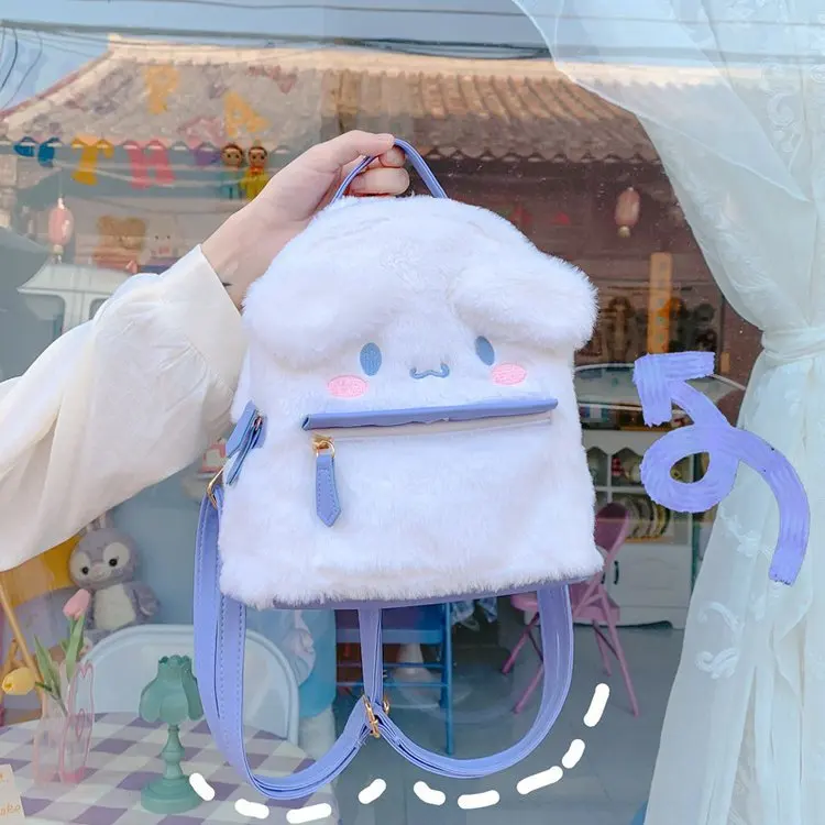 

Sanrio Plush Backpack Japanese Cartoon Yugui Dog Cute My Melody Bag Lolita Soft Sister Decoration Small Backpack
