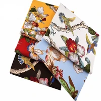 birds floral patternscotton canvas fabrichandmade sewing fabric clothes for sofa curtain bag home decoration material