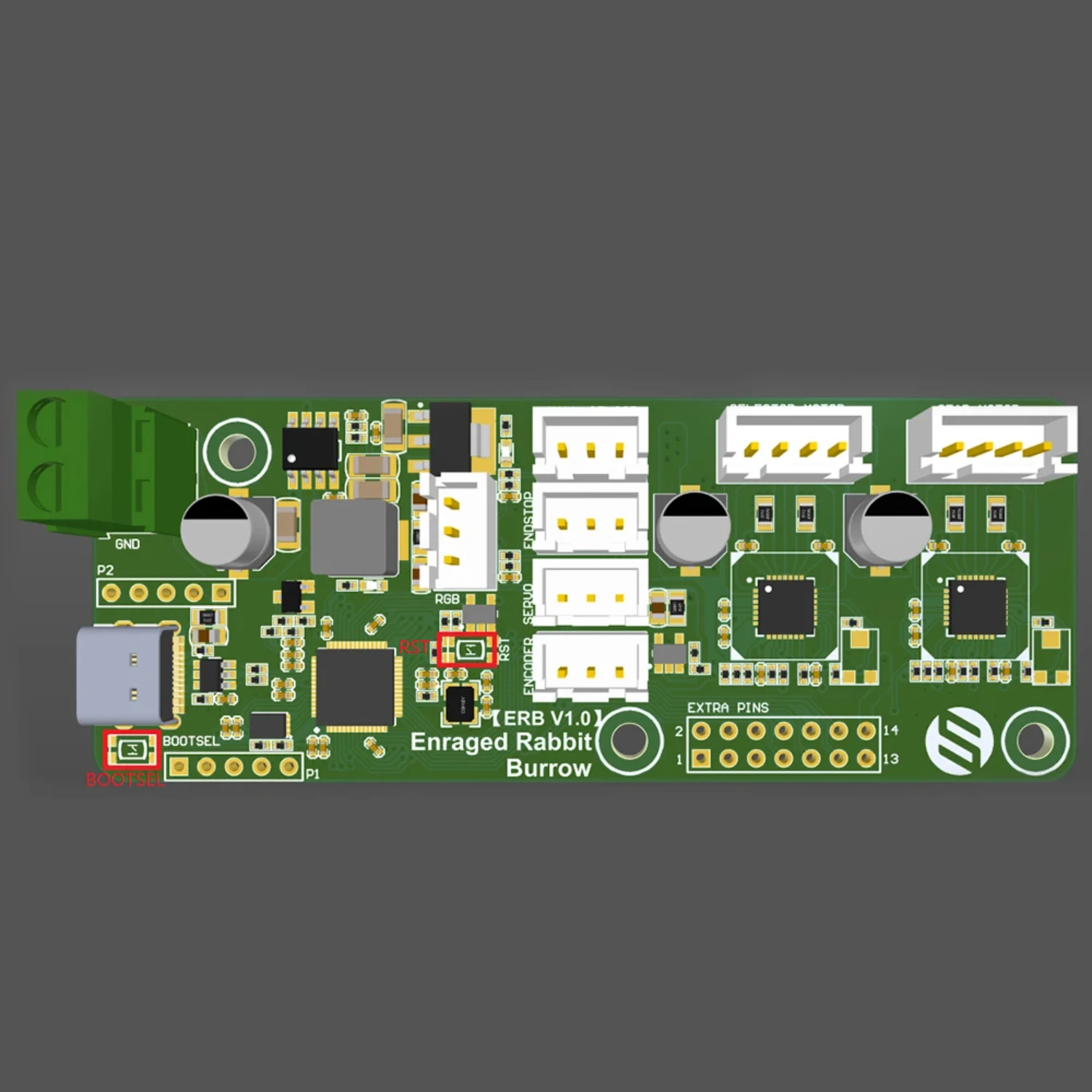 Доска Enraged Rabbit BURROW плата подачи детали 3d-принтера для Voron 2.4 Trident ERCF