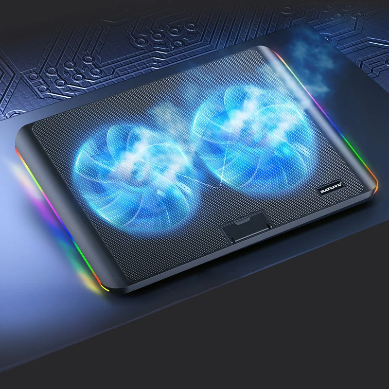 RGB Light Laptop Cooler 21dB Mute Fan Cooler Silent Cooling Radiatior Notebook Gaming Laptop Cooling Pad Computer PC Holder 2022 RGB Light Laptop Cooler 21dB Mute Fan Cooler Silent Cooling Radiatior Notebook Gaming Laptop Cooling Pad Computer PC Holder 2022