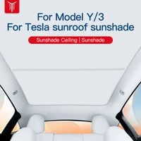 yz for tesla model y 3 2022 sunroof skylight sunshade for tesla car modely 2021 sunshade sun protection shading net accessories