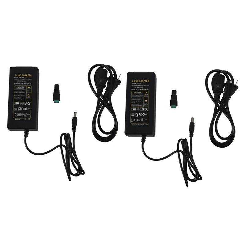 

2X 12V Power Supply Adapter 5A Transformer 110-220V & Gift