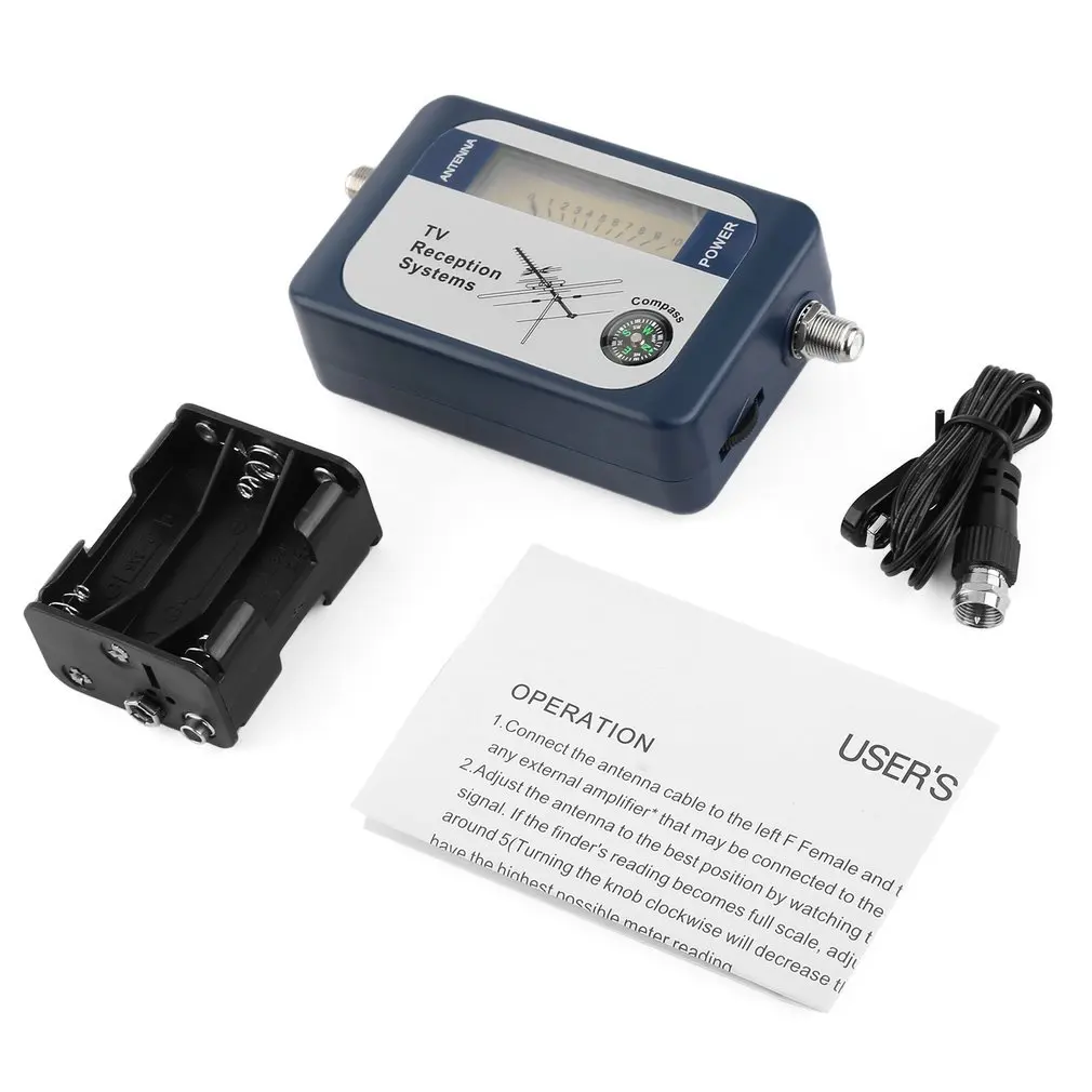 

FREESAT Satellit Finder Digital Aerial Terrestrial TV Antenna Signal Power Strength Meter Pointer TV Reception with Compass