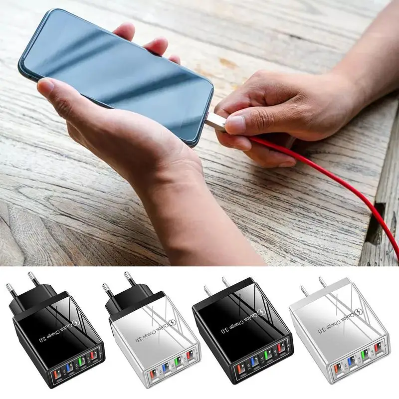 Сетевое зарядное устройство с 4 USB-портами, 3,0 А