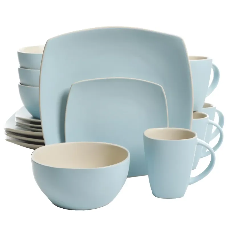 

Lounge Pastel Blue 16-Piece Dinnerware Set