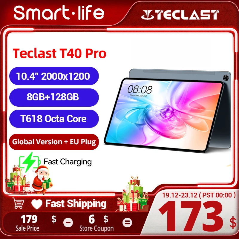 Teclast T40 pro 10.4 inch Tablet 2000x1200 IPS 8GB RAM 128GB ROM UNISOC T616 Octa Core Android 12 4G Network Wifi Fast Charging