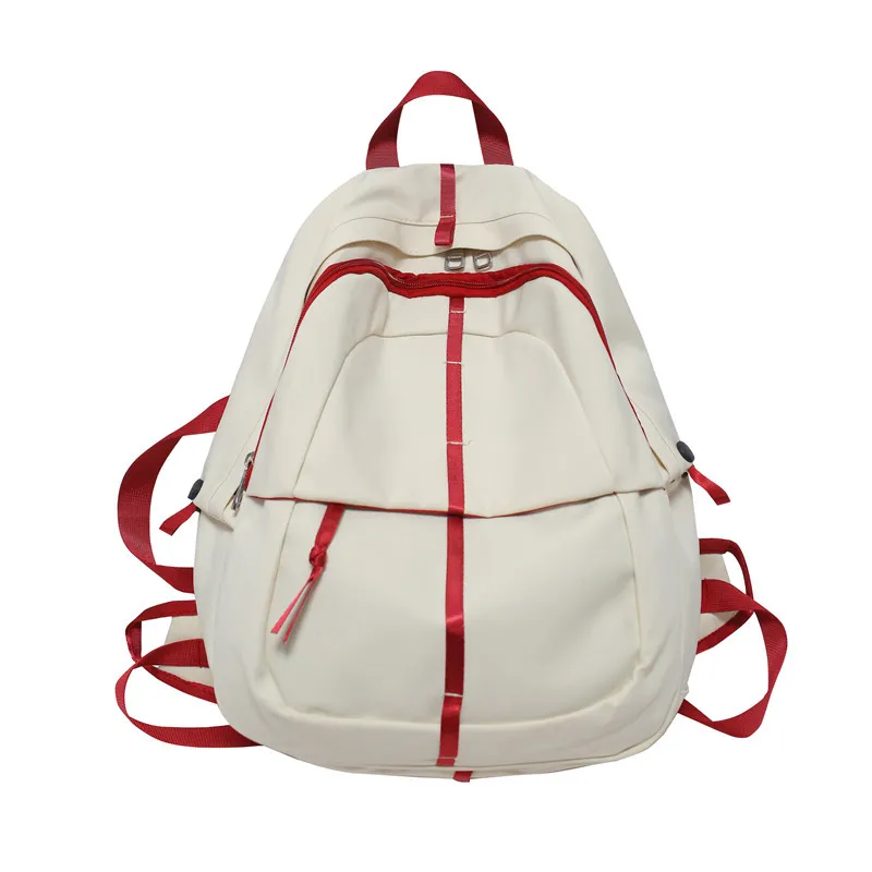 

High School Backpack Women University Student School Bag for Teenage Girls Boys Nylon White Casual Bookbag Large Capacity 2022