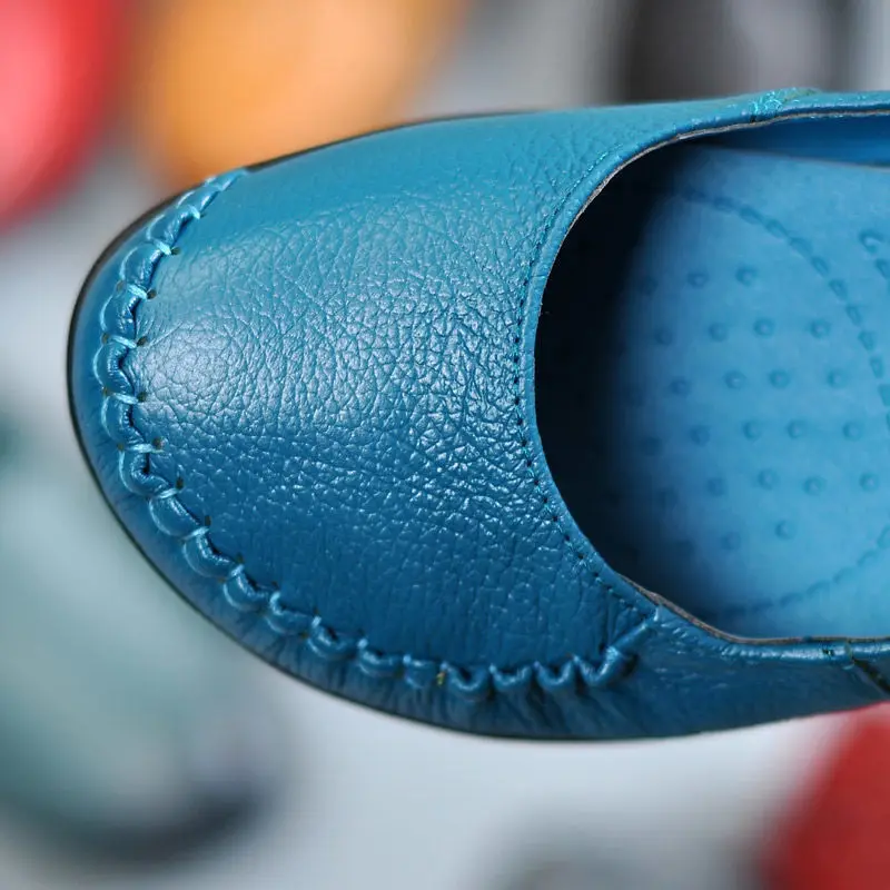 Women Ballet Flats Vintage Mom Shoes Women Flats Mary Jane Shoes With Hook Loop Ladies Leather Flat Shoes Driving Shoes 2023