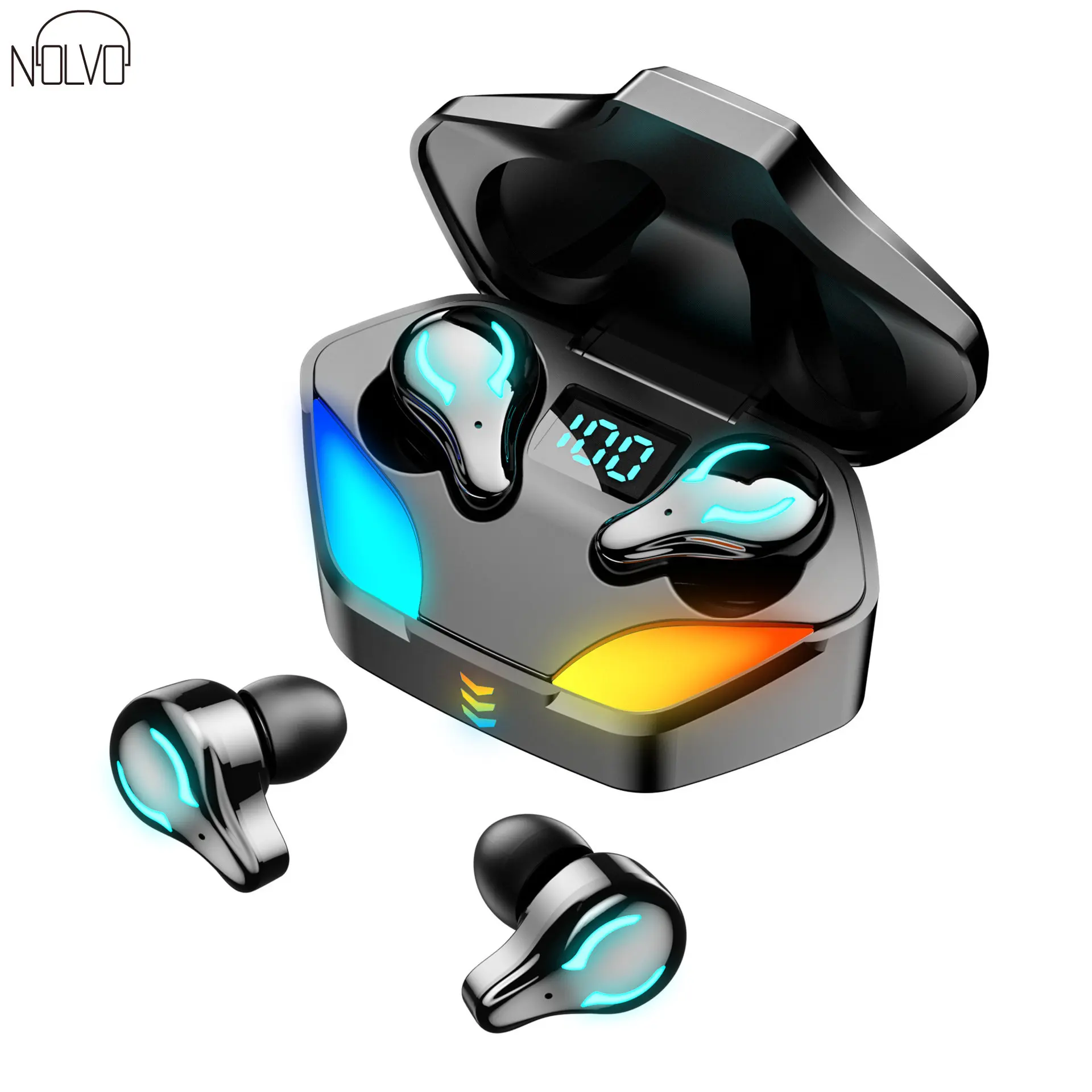 

Noise Cancelling Surround Sound Bluetooth 5.1 Gaming Ear Buds Wireless Earbuds Earphone Box Headphones Headsets With Microphone